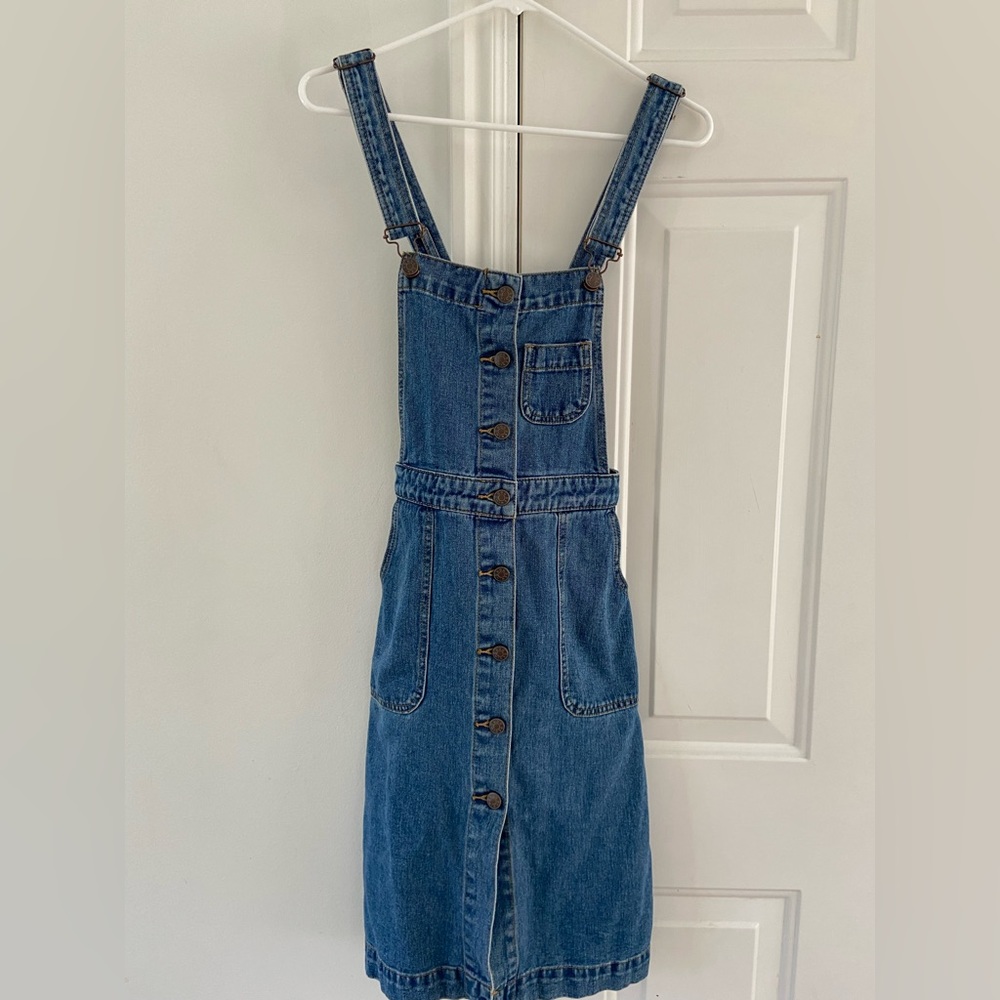 BDG Urban Outfitters denim overall midi dress